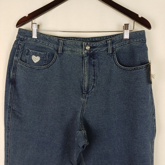 NWOT Quacker Factory Jeans Bootcut Dream Jeannes Indigo Size 14 A210151 - Picture 3 of 8
